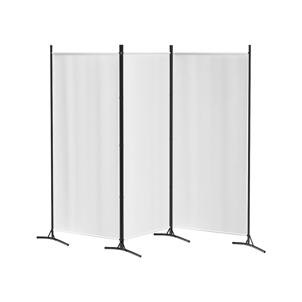 3 Panel Room Divider Screen 260x180cm Fabric White - Furniture > Bedroom > Room Dividers - Rivercity House & Home Co. (ABN 18 642 972 209) - Affordable Modern Furniture Australia