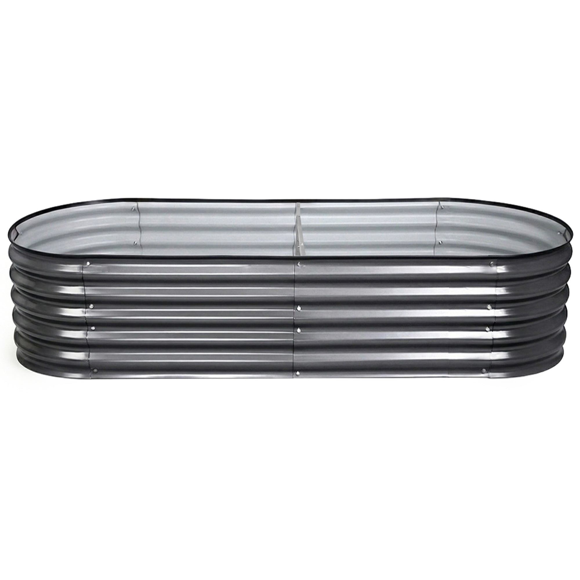 3 Pcs Raised Garden Bed Kit Oval Galvanized Steel Planter Boxes 160x80x42cm, Heavy Duty Metal Elevated Garden Bed for Vegetables Flowers Herbs, with Safety Edging, Gloves & Pegs Included - Home & Garden > Garden Beds > Garden Beds & Planters - Rivercity House & Home Co. (ABN 18 642 972 209) - Affordable Modern Furniture Australia