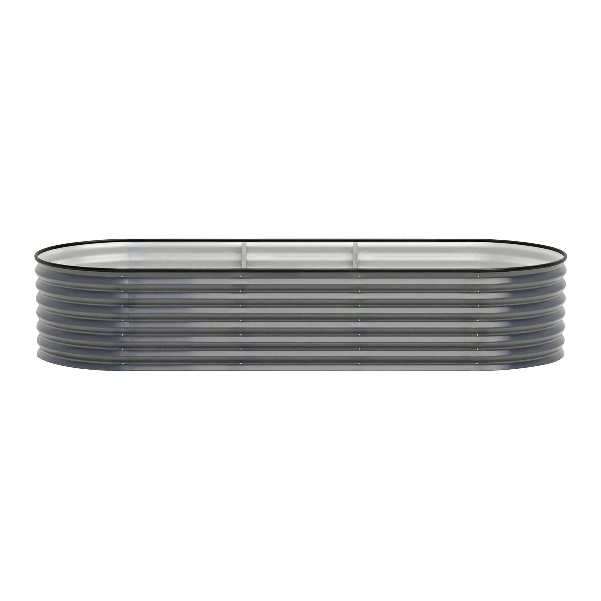 3 Pcs Raised Garden Bed Kit Oval Galvanized Steel Planter Boxes 240x80x56cm, Heavy Duty Metal Elevated Garden Bed for Vegetables Flowers Herbs, with Safety Edging, Gloves & Pegs Included - Home & Garden > Garden Beds > Garden Beds & Planters - Rivercity House & Home Co. (ABN 18 642 972 209) - Affordable Modern Furniture Australia
