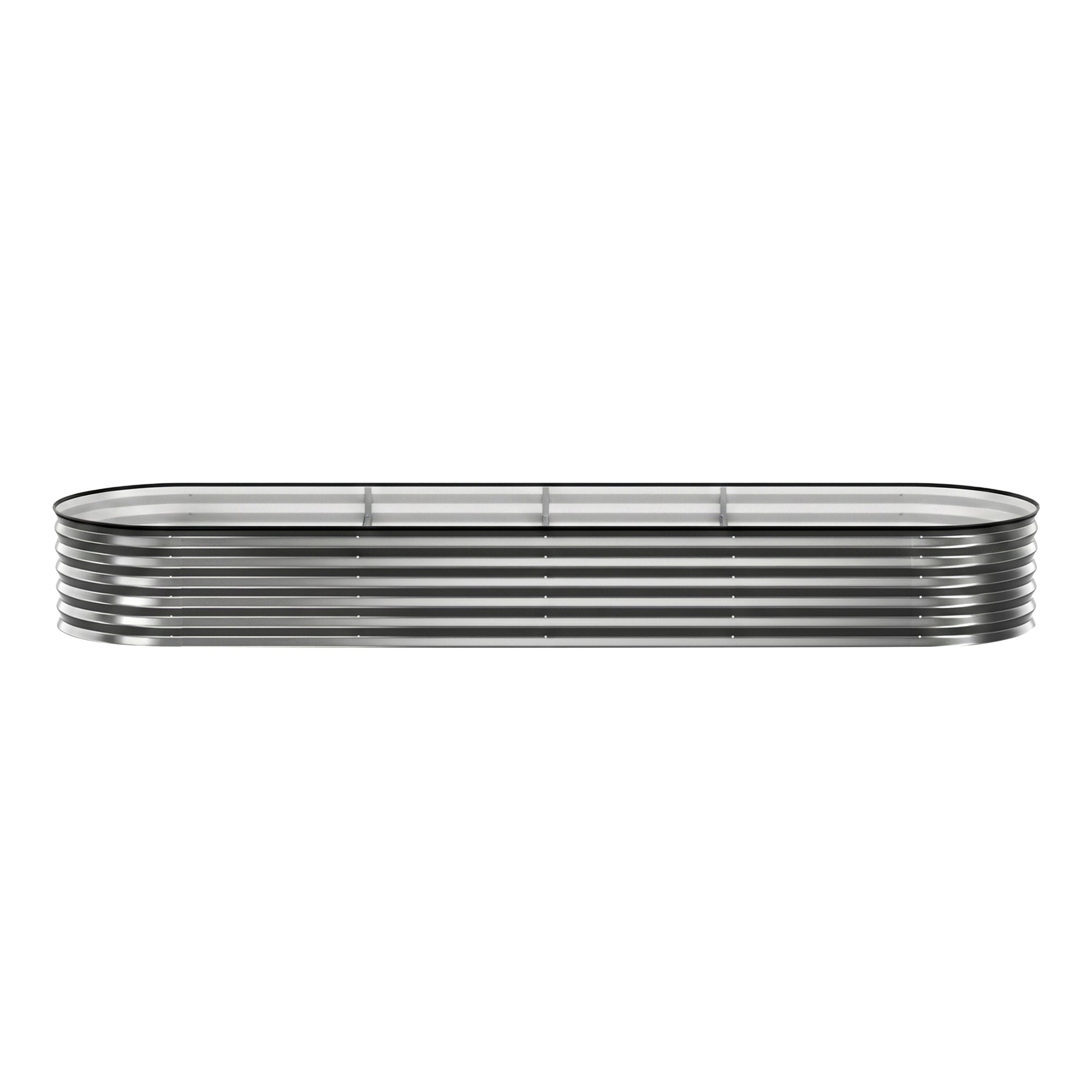 3 Pcs Raised Garden Bed Kit Oval Galvanized Steel Planter Boxes 320x80x42cm, Heavy Duty Metal Elevated Garden Bed for Vegetables Flowers Herbs, with Safety Edging, Gloves & Pegs Included - Home & Garden > Garden Beds > Garden Beds & Planters - Rivercity House & Home Co. (ABN 18 642 972 209) - Affordable Modern Furniture Australia