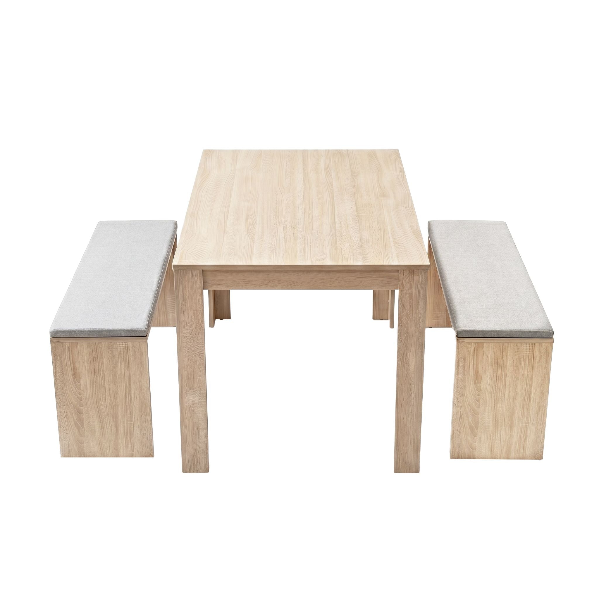 3 Piece Dining Sets, 120cm Wooden Dining Table and 2 Upholstered Chairs Set, Space - Saving Modern Kitchen Dining Suite for Home Apartment (Oak) - Furniture > Dining > Dining Set - Rivercity House & Home Co. (ABN 18 642 972 209) - Affordable Modern Furniture Australia