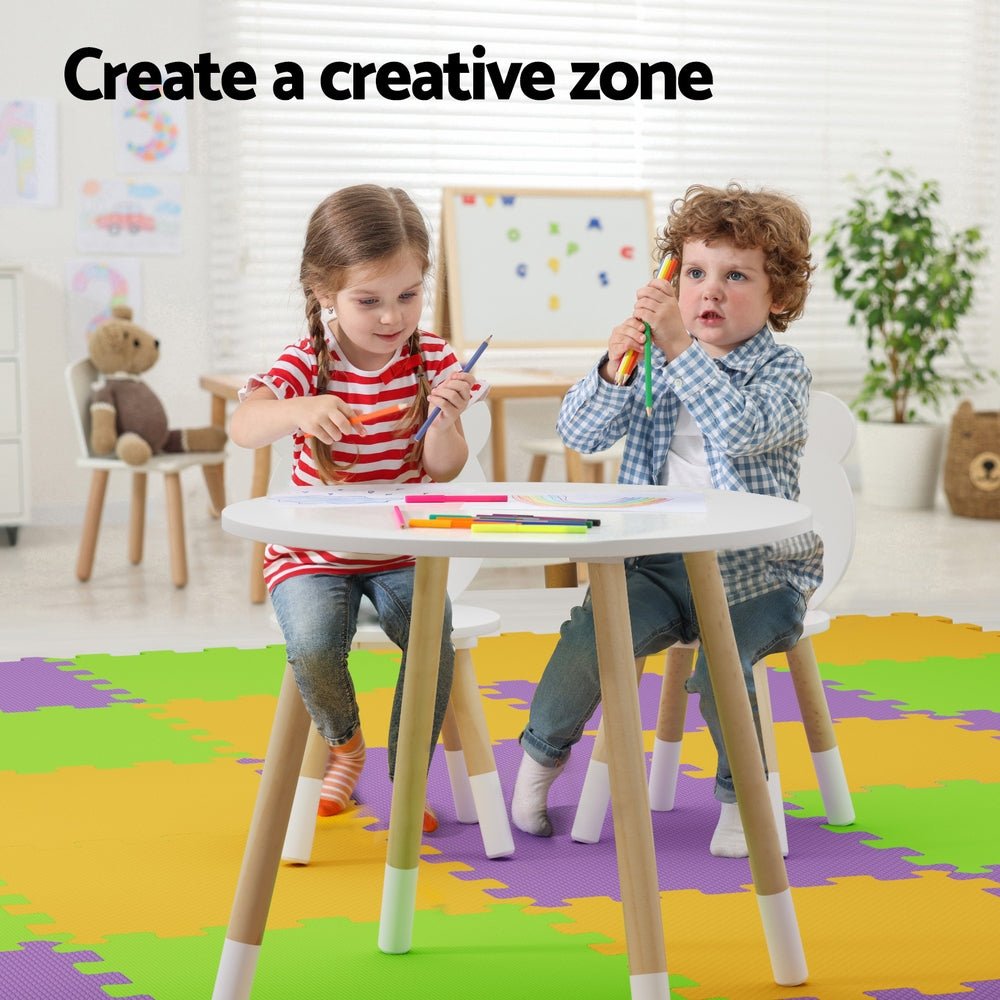 3 Piece Kids Table and Chairs Set Activity Playing Study Children Desk - Baby & Kids > Kid's Furniture - Rivercity House & Home Co. (ABN 18 642 972 209) - Affordable Modern Furniture Australia