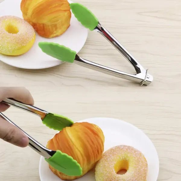 3 Piece Mini Silicone Cooking Tongs Set with Stainless Steel Handles 18 cm - Green - Home & Garden > Kitchenware > Kitchen Utensils - Rivercity House & Home Co. (ABN 18 642 972 209) - Affordable Modern Furniture Australia