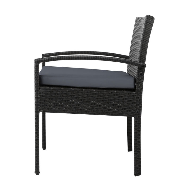 3 Piece Outdoor Set (Black) - Brand - Rivercity House & Home Co. (ABN 18 642 972 209) - Affordable Modern Furniture Australia