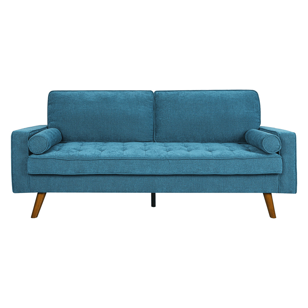 3 - Seater Fabric Sofa Armchair 191cm Wide - Blue - Rivercity House & Home Co. (ABN 18 642 972 209) - Affordable Modern Furniture Australia