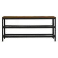 3-Tier 100cm Shoe Rack Bench - Black
