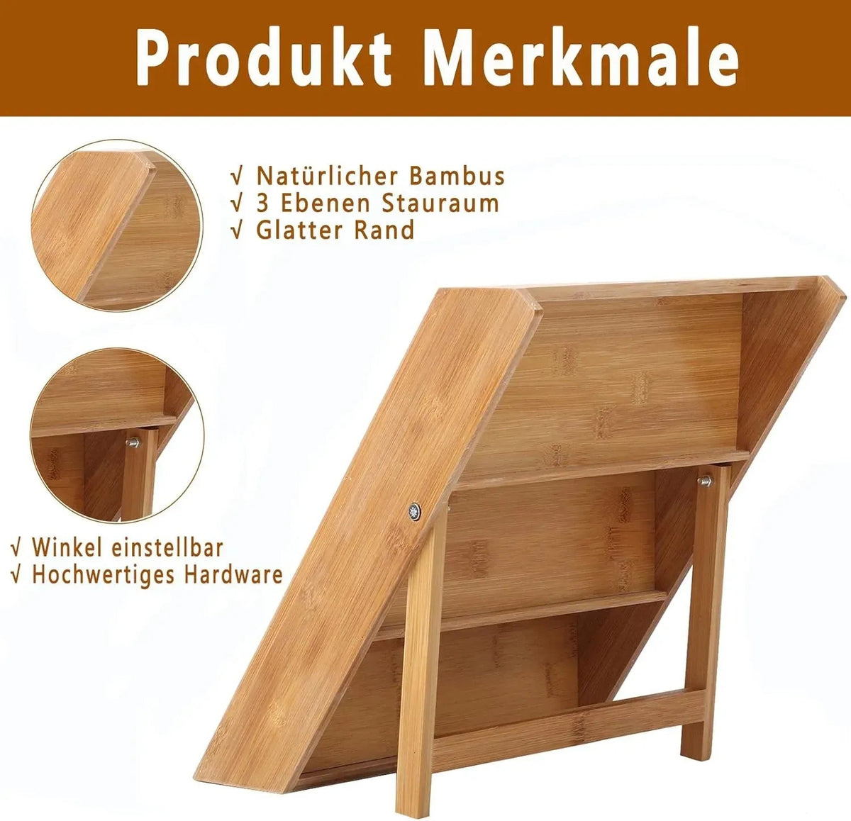 3 Tier Bamboo Spice Rack Countertop Jar Organiser - Natural - Home & Garden > Kitchenware > Food Storage - Rivercity House & Home Co. (ABN 18 642 972 209) - Affordable Modern Furniture Australia