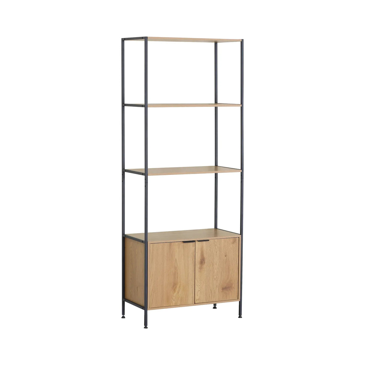 3-Tier Bookcase with Cabinet Storage Shelf - Brown - Home & Garden > Storage > Storage Cabinets & Lockers - Rivercity House & Home Co. (ABN 18 642 972 209) - Affordable Modern Furniture Australia