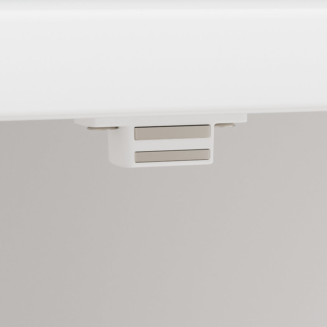 3 Tier Display Shelf with Cabinet and Gold Legs - White - Rivercity House & Home Co. (ABN 18 642 972 209) - Affordable Modern Furniture Australia