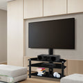 3 Tier Floor TV Stand with Bracket Shelf Mount