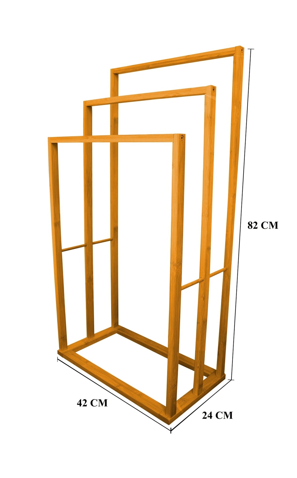 3-Tier Free-Standing Bamboo Towel Bar Holder Rack for Bathroom - Home & Garden > Bathroom Accessories > Towel Racks & Holders - Rivercity House & Home Co. (ABN 18 642 972 209) - Affordable Modern Furniture Australia
