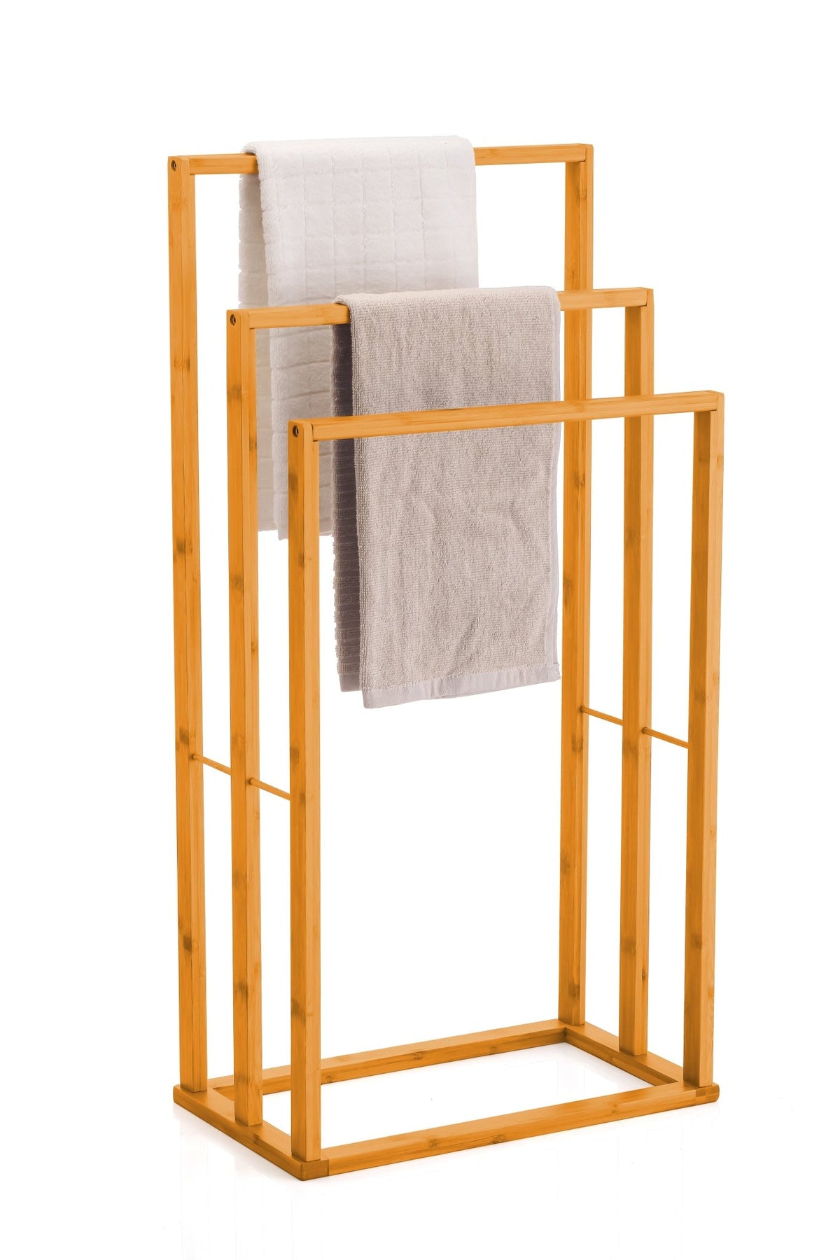 3-Tier Free-Standing Bamboo Towel Bar Holder Rack for Bathroom - Home & Garden > Bathroom Accessories > Towel Racks & Holders - Rivercity House & Home Co. (ABN 18 642 972 209) - Affordable Modern Furniture Australia