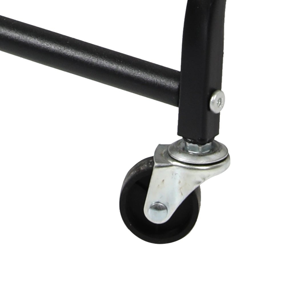 3 Tier Kitchen Storage Trolley Cart with Swivel Wheels - Black - Rivercity House & Home Co. (ABN 18 642 972 209) - Affordable Modern Furniture Australia