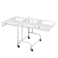 3 Tier Kitchen Trolley Cart with Swivel Wheels - White