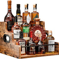 3-Tier Liquor Bottle Display Shelf Rack Bar Organiser for Whiskey Wine Spirits - Brown