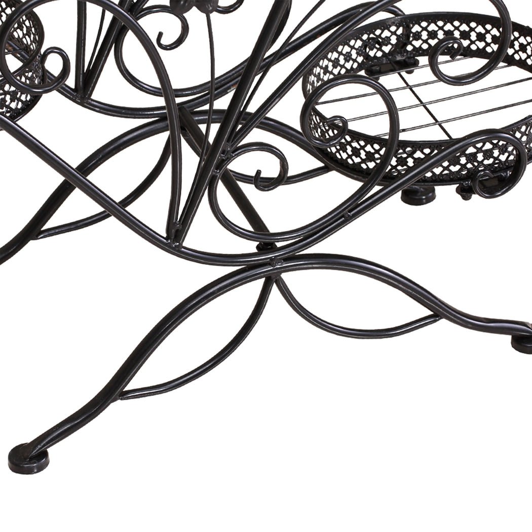 3 - Tier Metal Plant Stand for Indoor and Outdoor Use - Black - Rivercity House & Home Co. (ABN 18 642 972 209) - Affordable Modern Furniture Australia