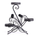 3-Tier Metal Plant Stand for Indoor and Outdoor Use - Black
