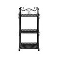 3 Tier Metal Plant Stand for Indoor and Outdoor Use - Black
