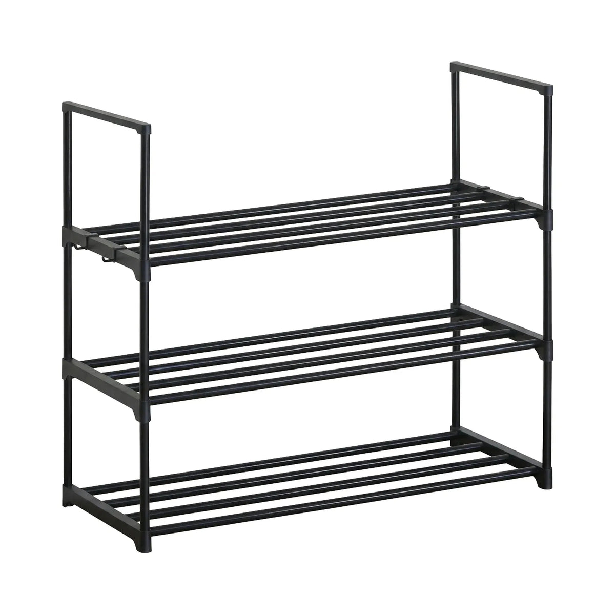 3 Tier Metal Shoe Rack Steel Storage Organiser Basic Small - Black - Furniture > Living Room > Shoe Storage - Rivercity House & Home Co. (ABN 18 642 972 209) - Affordable Modern Furniture Australia