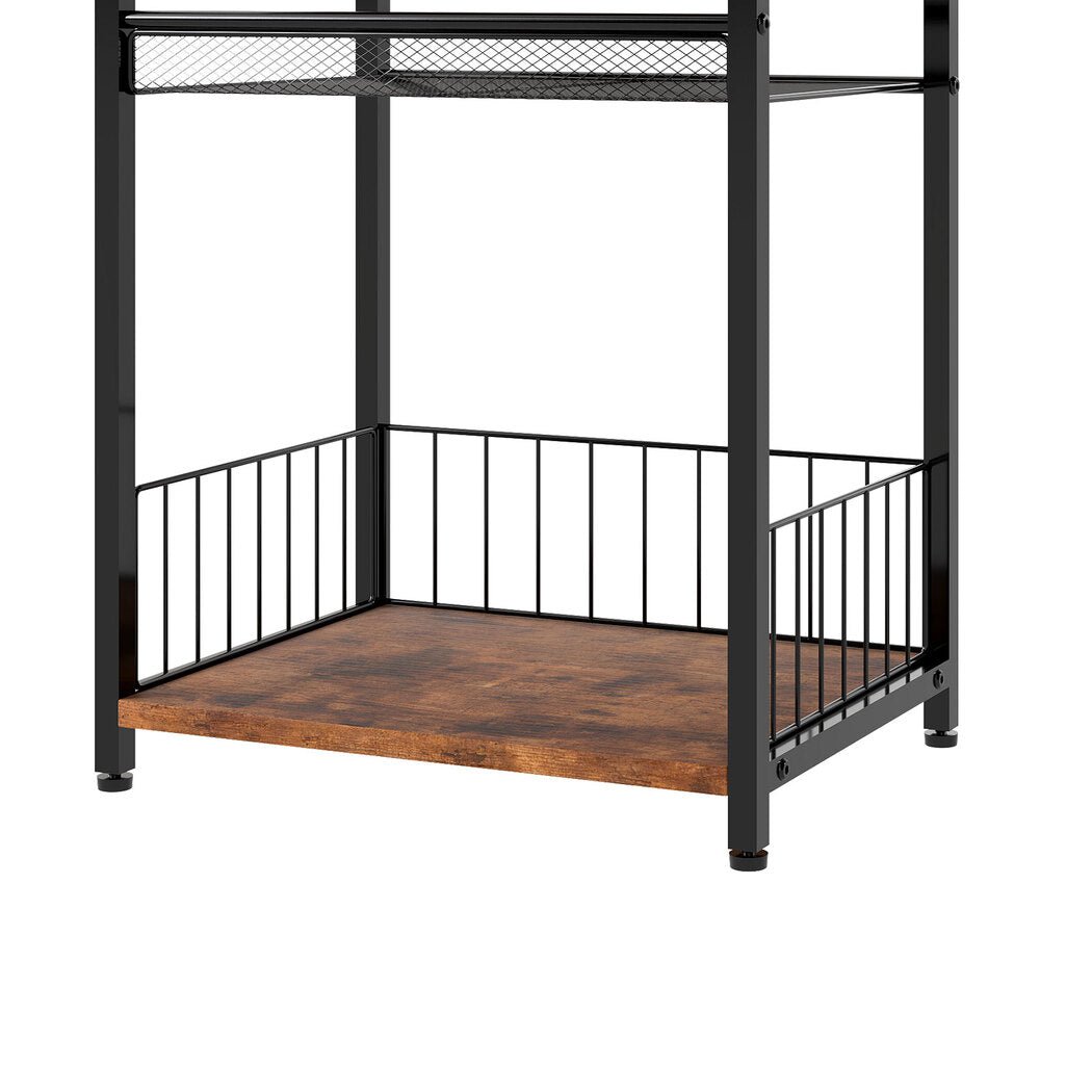 3 - Tier Modern Side Table with Storage Shelves - Vintage Brown - Rivercity House & Home Co. (ABN 18 642 972 209) - Affordable Modern Furniture Australia