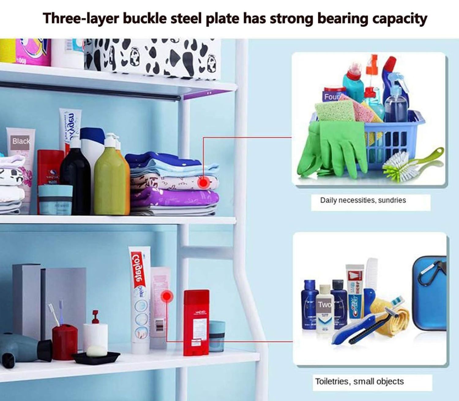 3 - Tier Over Washing Machine Storage Rack for Laundry Room or Kitchen - Home & Garden > Laundry & Cleaning > Laundry Storage - Rivercity House & Home Co. (ABN 18 642 972 209) - Affordable Modern Furniture Australia