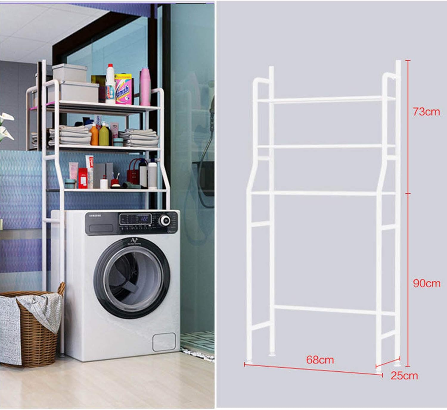 3 - Tier Over Washing Machine Storage Rack for Laundry Room or Kitchen - Home & Garden > Laundry & Cleaning > Laundry Storage - Rivercity House & Home Co. (ABN 18 642 972 209) - Affordable Modern Furniture Australia