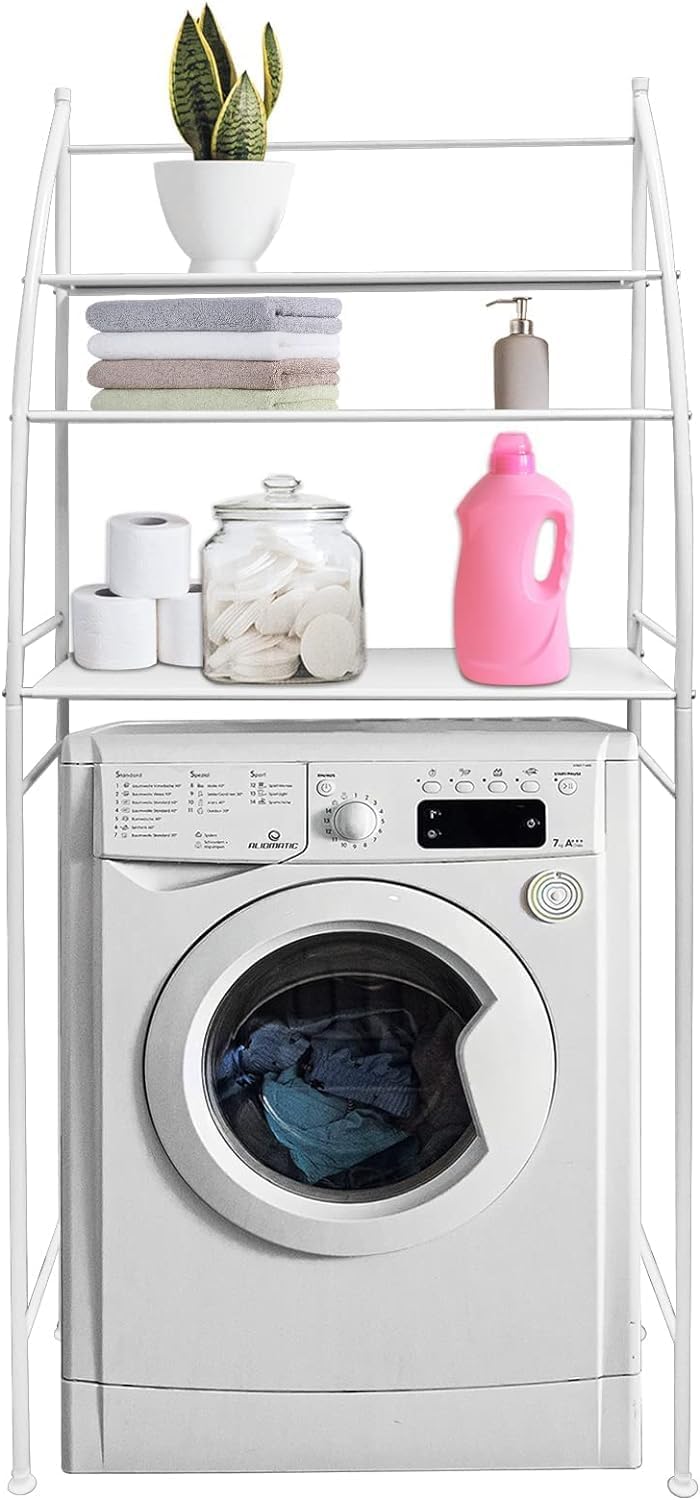3 - Tier Over Washing Machine Storage Rack for Laundry Room Space Saving, Towels, Detergent & Bathroom Essentials - Home & Garden > Laundry & Cleaning > Laundry Storage - Rivercity House & Home Co. (ABN 18 642 972 209) - Affordable Modern Furniture Australia
