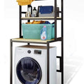 3-Tier Over Washing Machine Storage Rack Laundry Shelf Organiser - Black