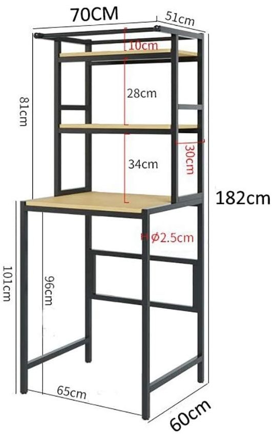 3 - Tier Over Washing Machine Storage Rack Laundry Shelf Organizer for Bathroom or Toilet (Black) - Home & Garden > Laundry & Cleaning > Laundry Storage - Rivercity House & Home Co. (ABN 18 642 972 209) - Affordable Modern Furniture Australia