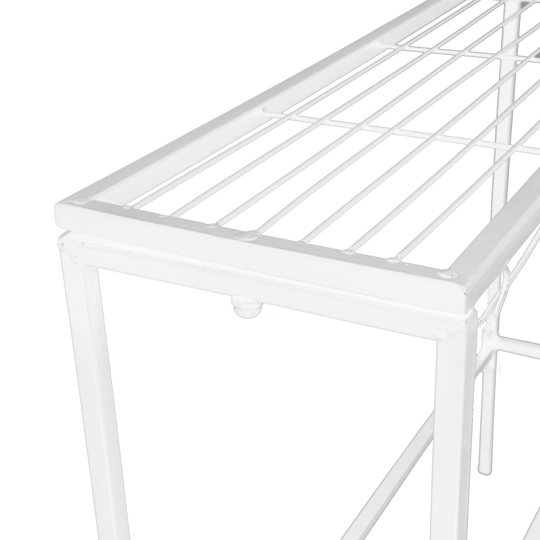 3 Tier Rectangle Metal Plant Stand - White - Rivercity House & Home Co. (ABN 18 642 972 209) - Affordable Modern Furniture Australia