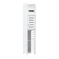 3-Tier Slim Bathroom Storage Cabinet with Toilet Paper Holder - White