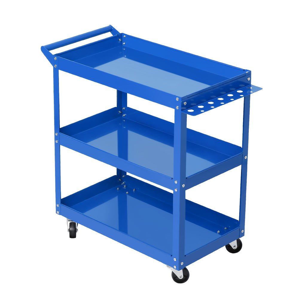 3 - Tier Tool Cart Trolley Workshop Garage Storage Organizer Blue - Sports & Fitness > Bikes & Accessories > Bicycle Stands & Storage - Rivercity House & Home Co. (ABN 18 642 972 209) - Affordable Modern Furniture Australia
