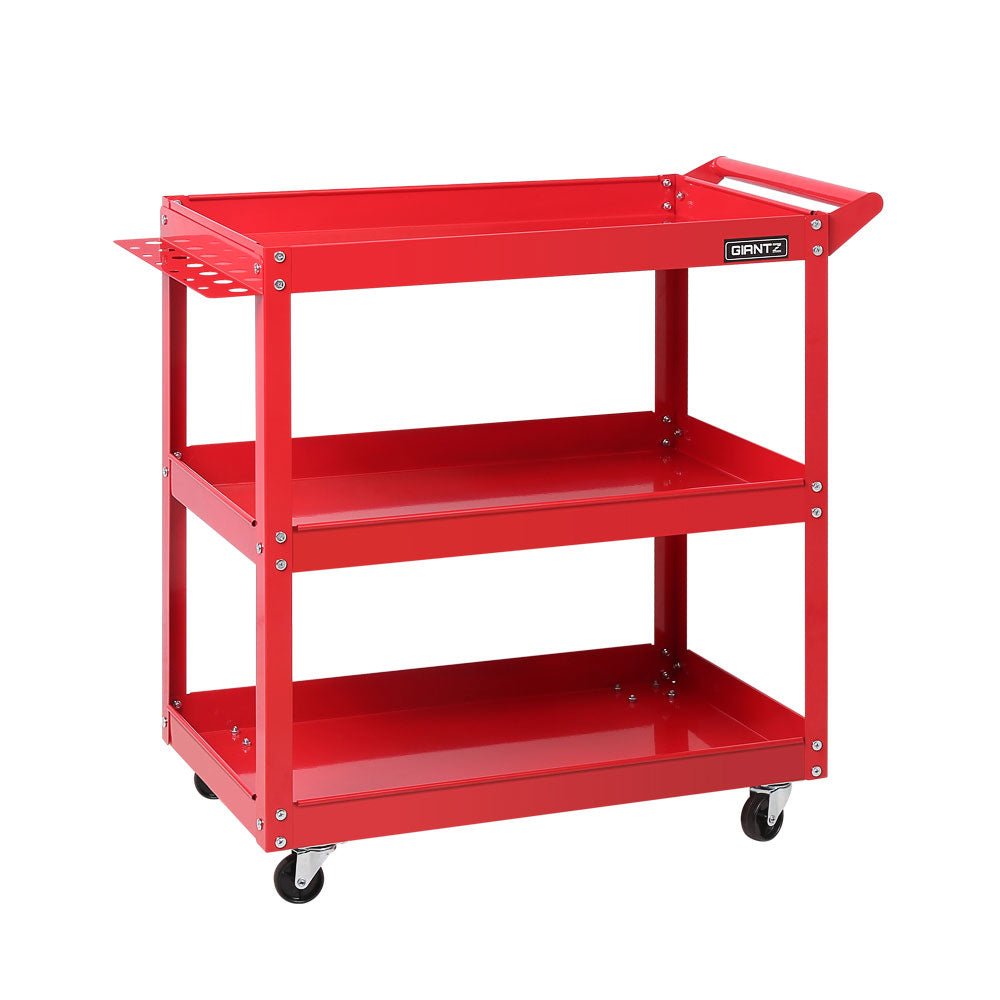 3 - Tier Tool Cart Trolley Workshop Garage Storage Organizer Red - Sports & Fitness > Bikes & Accessories > Bicycle Stands & Storage - Rivercity House & Home Co. (ABN 18 642 972 209) - Affordable Modern Furniture Australia