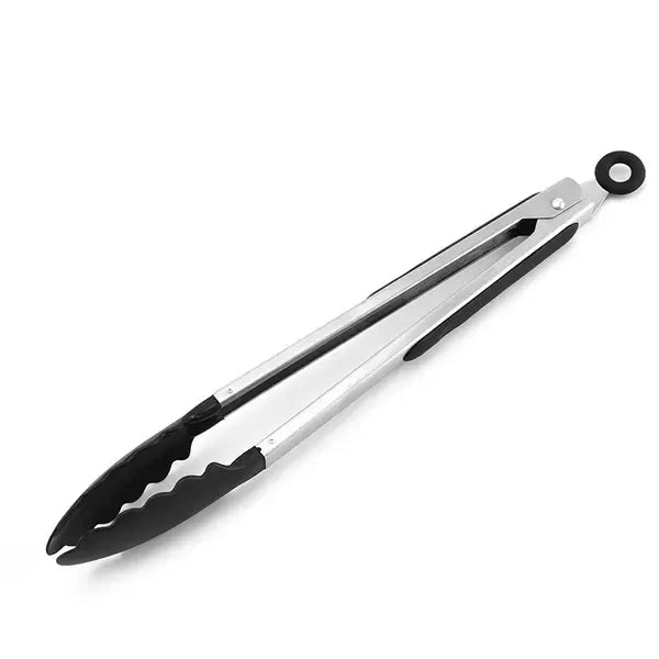 30 cm Stainless Steel Kitchen Tongs with Food-Grade Silicone Tips, Locking Handles and Heat Resistance - Black - Home & Garden > Kitchenware > Kitchen Utensils - Rivercity House & Home Co. (ABN 18 642 972 209) - Affordable Modern Furniture Australia