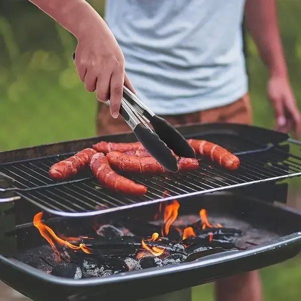 30 cm Stainless Steel Kitchen Tongs with Food-Grade Silicone Tips, Locking Handles and Heat Resistance - Black - Home & Garden > Kitchenware > Kitchen Utensils - Rivercity House & Home Co. (ABN 18 642 972 209) - Affordable Modern Furniture Australia