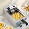 3000W 10L Electric Deep Fryer with Basket & Lid - Stainless Steel