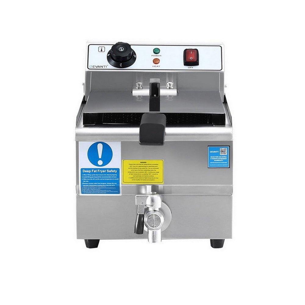 3000W Electric Deep Fryer 10L Stainless Steel Fryer w/ Basket & Lid - Appliances > Kitchen Appliances > Deep Fryers - Rivercity House & Home Co. (ABN 18 642 972 209) - Affordable Modern Furniture Australia