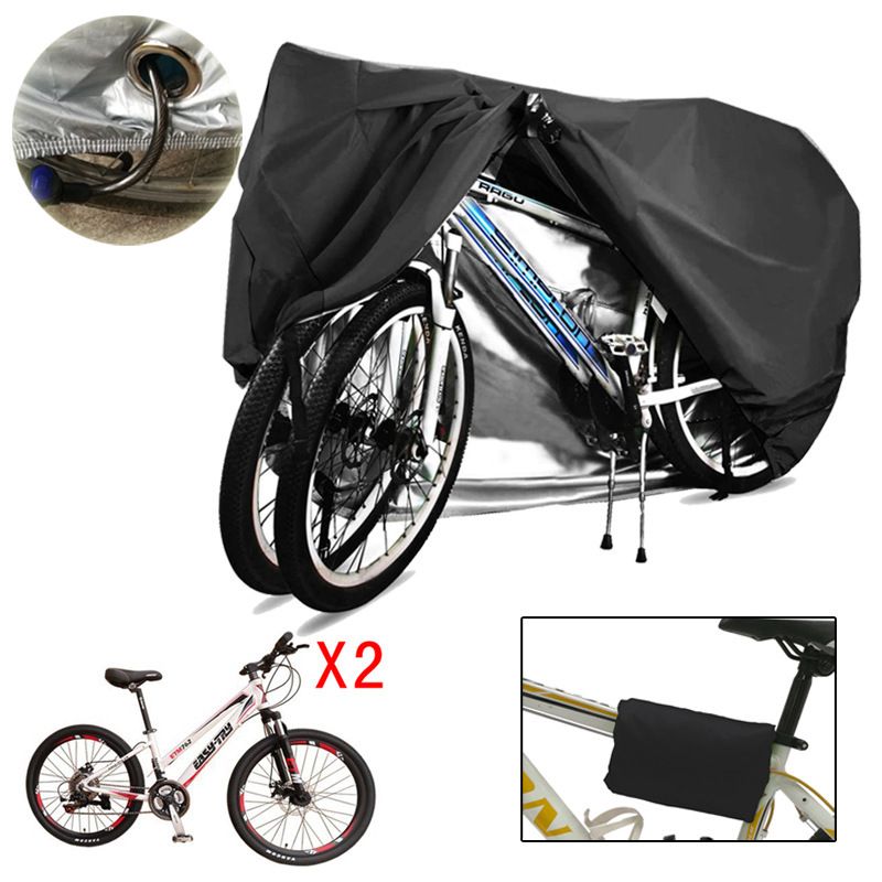 300D Polyester Waterproof Bike Cover with UV and Dust Protection 200 x 75 x 110 cm - Black - Sports & Fitness > Bikes & Accessories > Bicycle Stands & Storage - Rivercity House & Home Co. (ABN 18 642 972 209) - Affordable Modern Furniture Australia