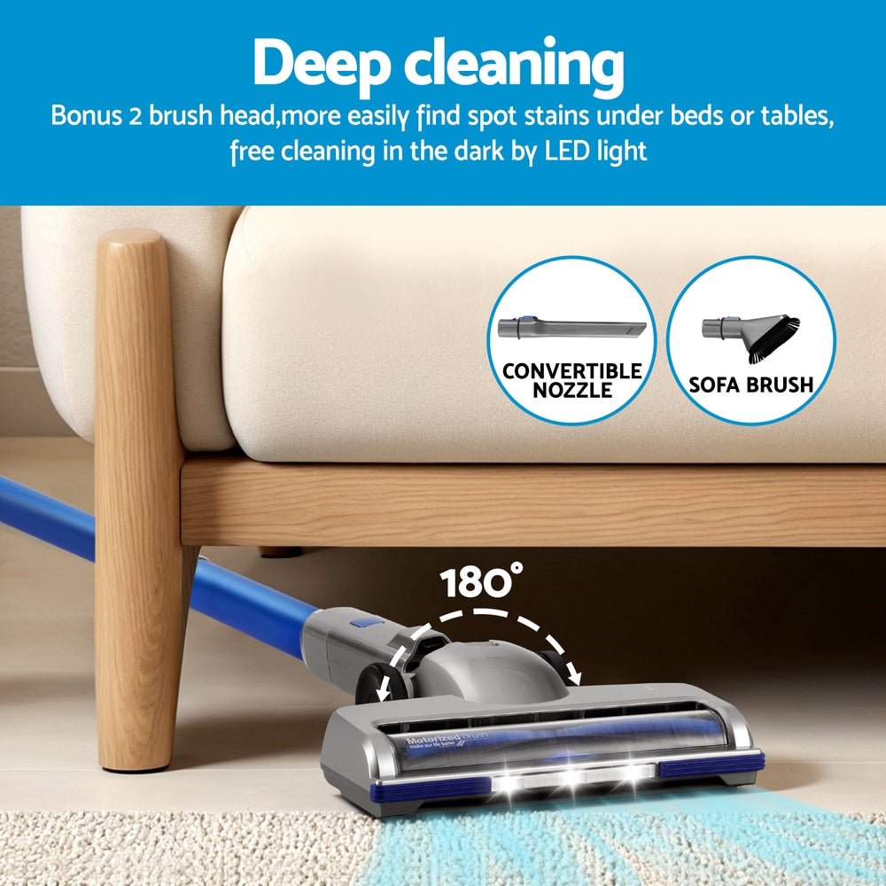 300W Stick Vacuum Cleaner Cordless Self - Standing - Appliances > Vacuum Cleaners > Vacuums - Rivercity House & Home Co. (ABN 18 642 972 209) - Affordable Modern Furniture Australia