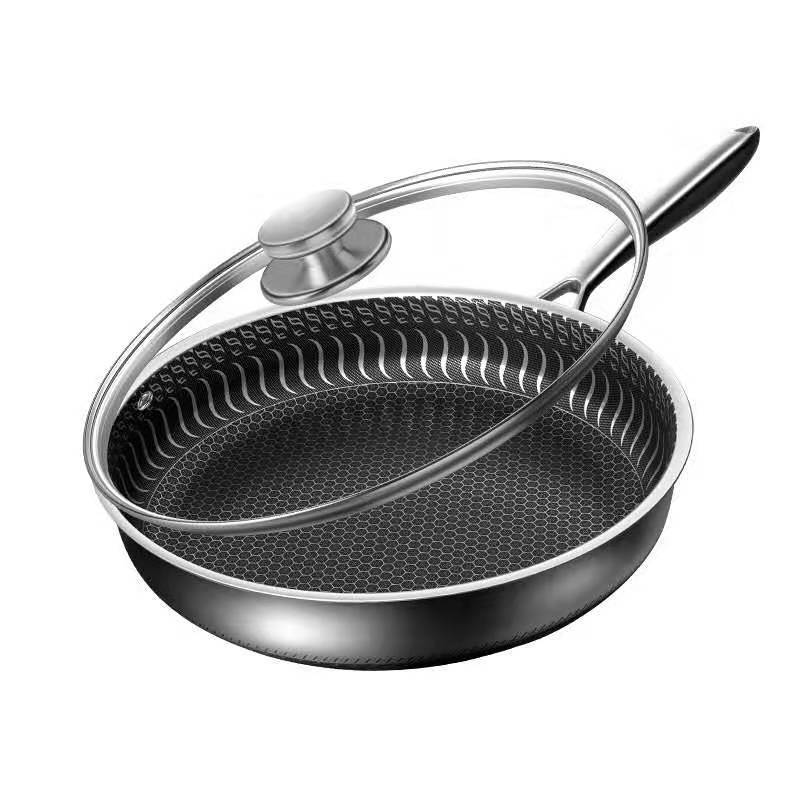 304 Stainless Steel Frying Pan Non - Stick Cooking Frypan Cookware 28cm Honeycomb Double Sided without lid - Home & Garden > Kitchenware - Rivercity House & Home Co. (ABN 18 642 972 209) - Affordable Modern Furniture Australia