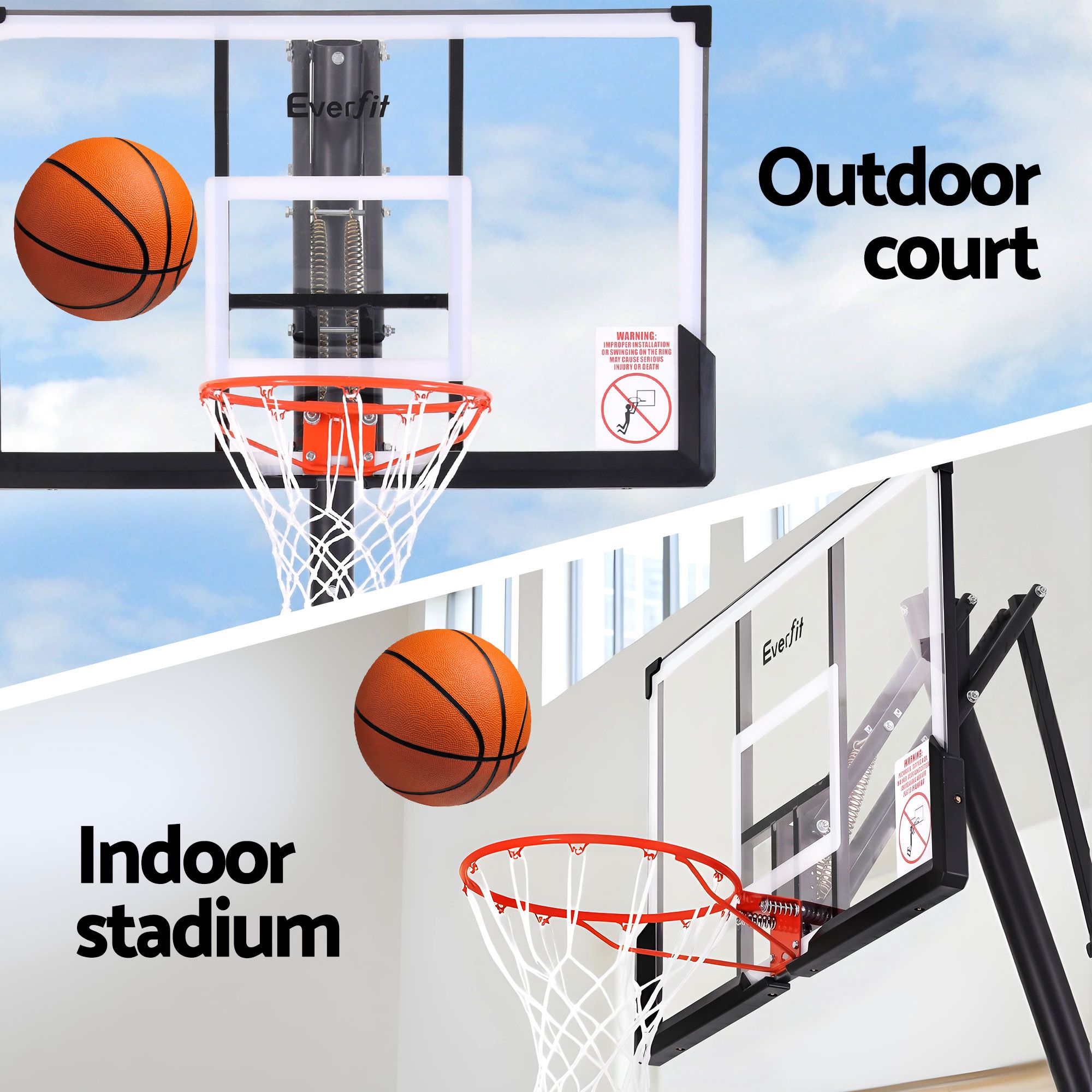 3.05M Basketball Hoop Stand System Portable Height Adjustable Net Ring - Sports & Fitness > Ball Sports > Basketball & Basketball Accessories - Rivercity House & Home Co. (ABN 18 642 972 209) - Affordable Modern Furniture Australia