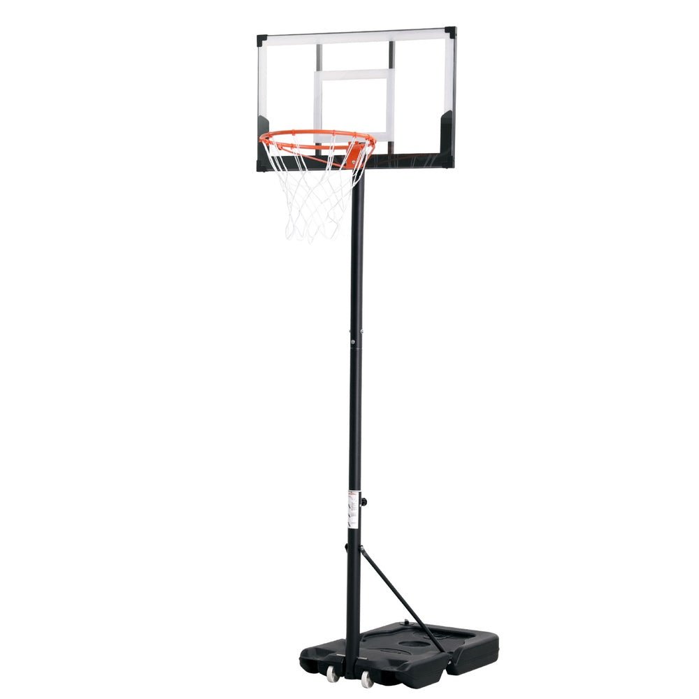 3.05m Portable Height Adjustable Basketball Hoop Stand System with Knob - Black - Sports & Fitness > Ball Sports > Basketball & Basketball Accessories - Rivercity House & Home Co. (ABN 18 642 972 209) - Affordable Modern Furniture Australia