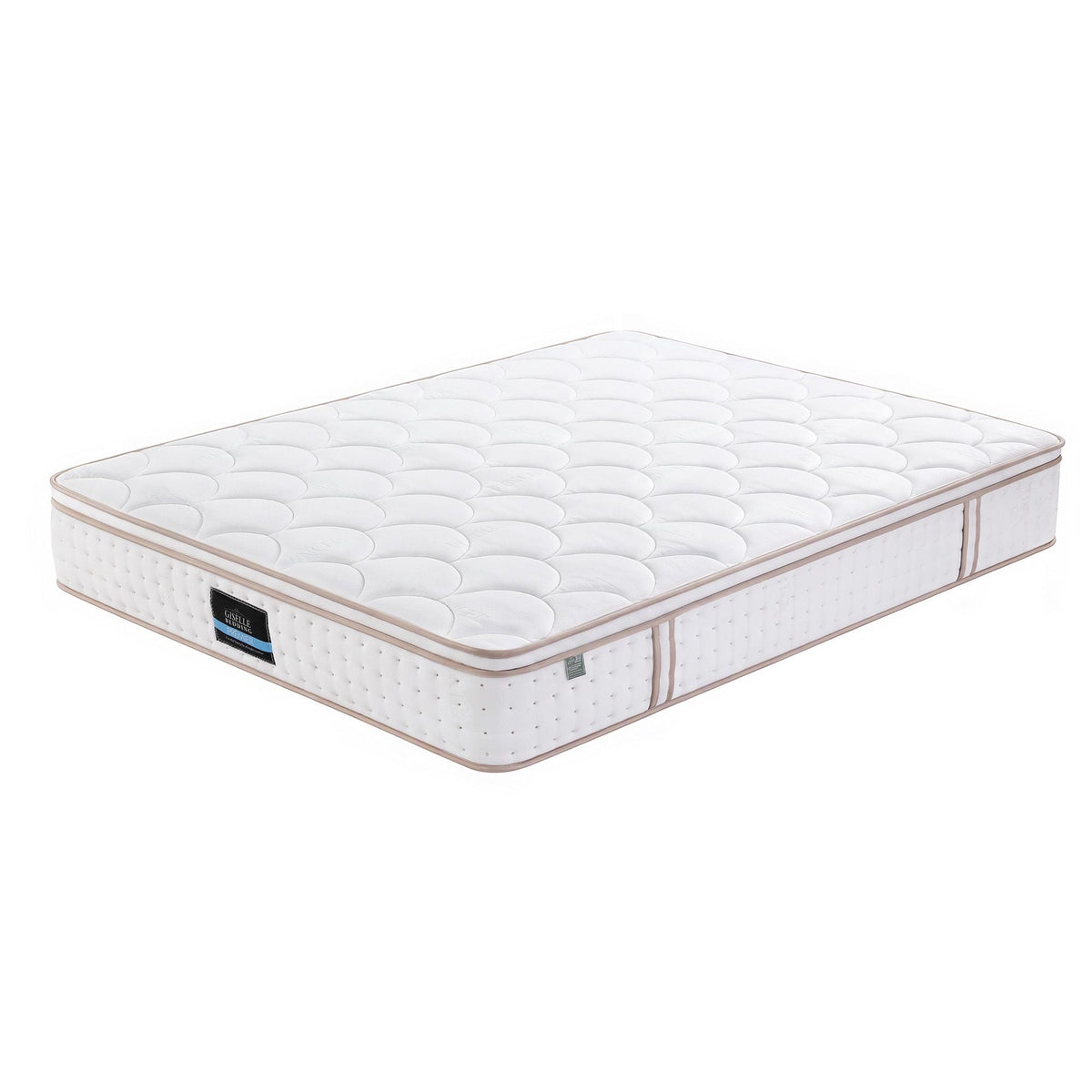 30cm Double Spring Mattress with 5-Zone Firm Back Support and Tencel Cover - White - Furniture > Mattresses > Double Mattress - Rivercity House & Home Co. (ABN 18 642 972 209) - Affordable Modern Furniture Australia