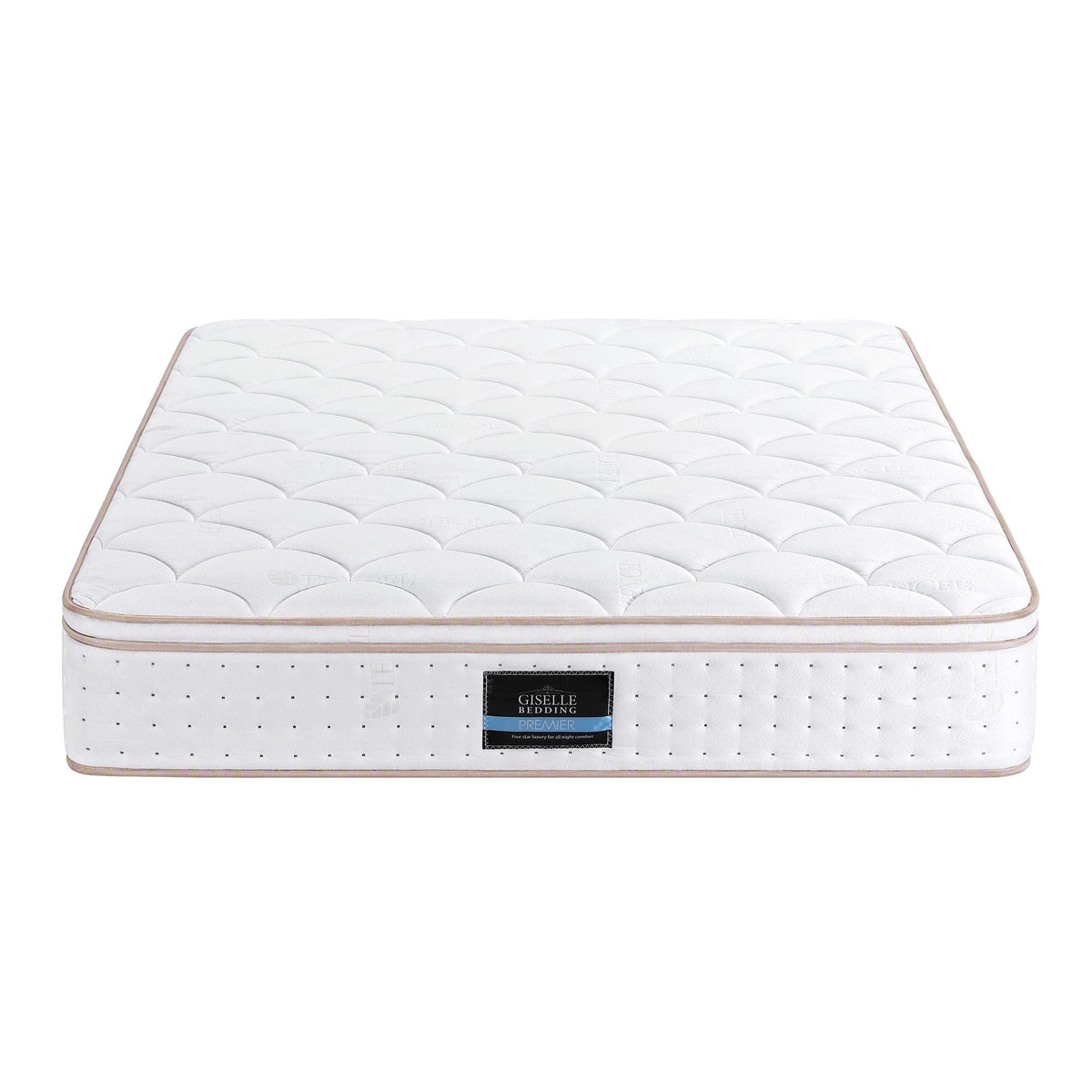 30cm Double Spring Mattress with 5-Zone Firm Back Support and Tencel Cover - White - Furniture > Mattresses > Double Mattress - Rivercity House & Home Co. (ABN 18 642 972 209) - Affordable Modern Furniture Australia
