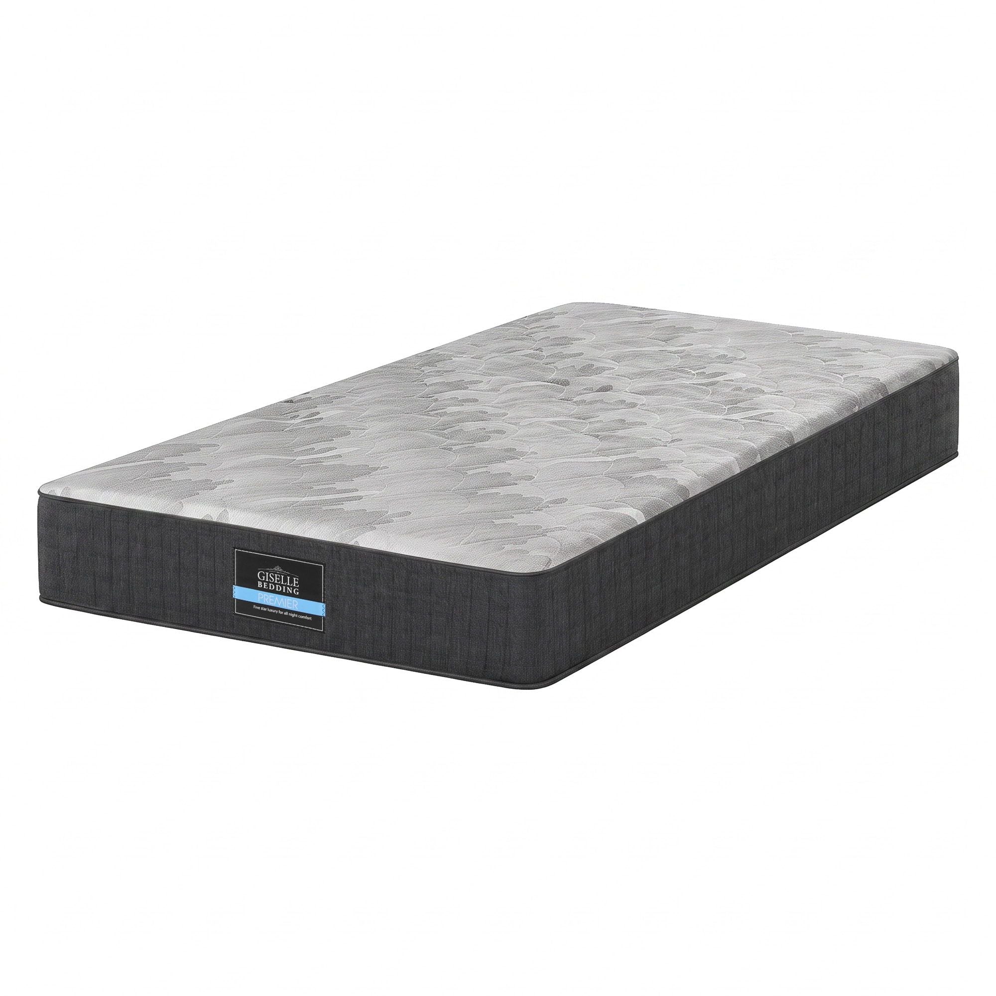 30cm King Single Mattress with 5-Zone Pocket Springs and Edge Support - Grey - Furniture > Mattresses > King Single Mattress - Rivercity House & Home Co. (ABN 18 642 972 209) - Affordable Modern Furniture Australia