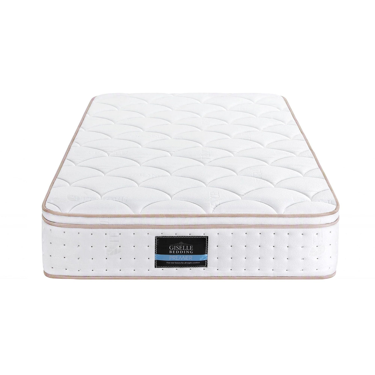 30cm King Single Spring Mattress with 5-Zone Firm Back Support and Tencel Cover - White - Furniture > Mattresses > King Single Mattress - Rivercity House & Home Co. (ABN 18 642 972 209) - Affordable Modern Furniture Australia