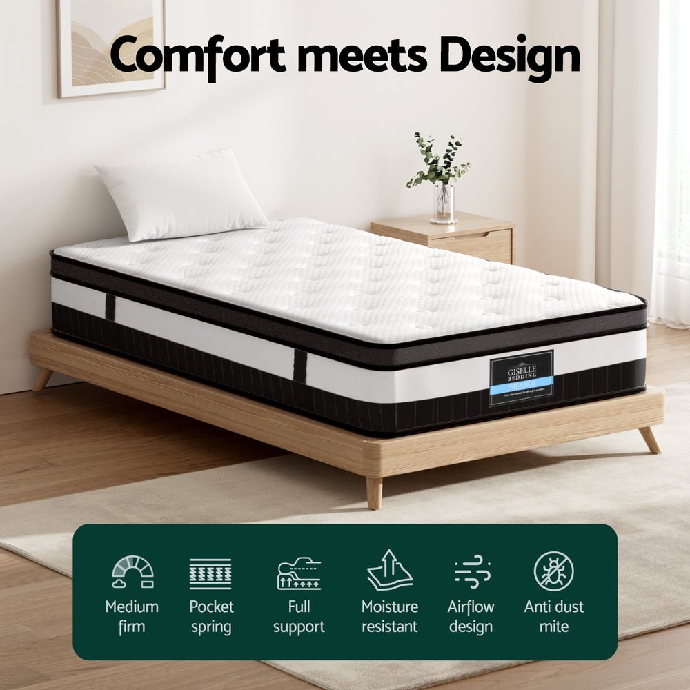 30cm Mattress KS Size - Furniture > Mattresses > King Single Mattress - Rivercity House & Home Co. (ABN 18 642 972 209) - Affordable Modern Furniture Australia