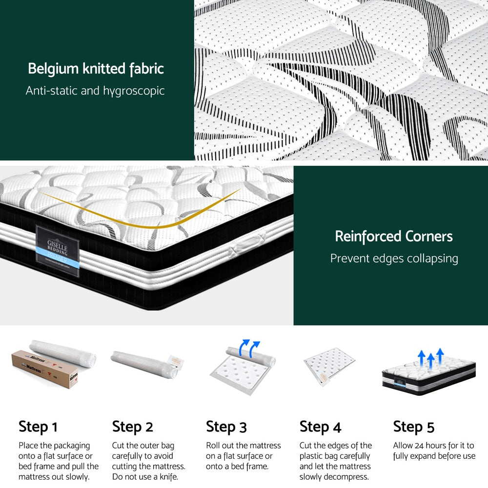 30cm Mattress Medium Firm King Single - Furniture > Mattresses > King Single Mattress - Rivercity House & Home Co. (ABN 18 642 972 209) - Affordable Modern Furniture Australia