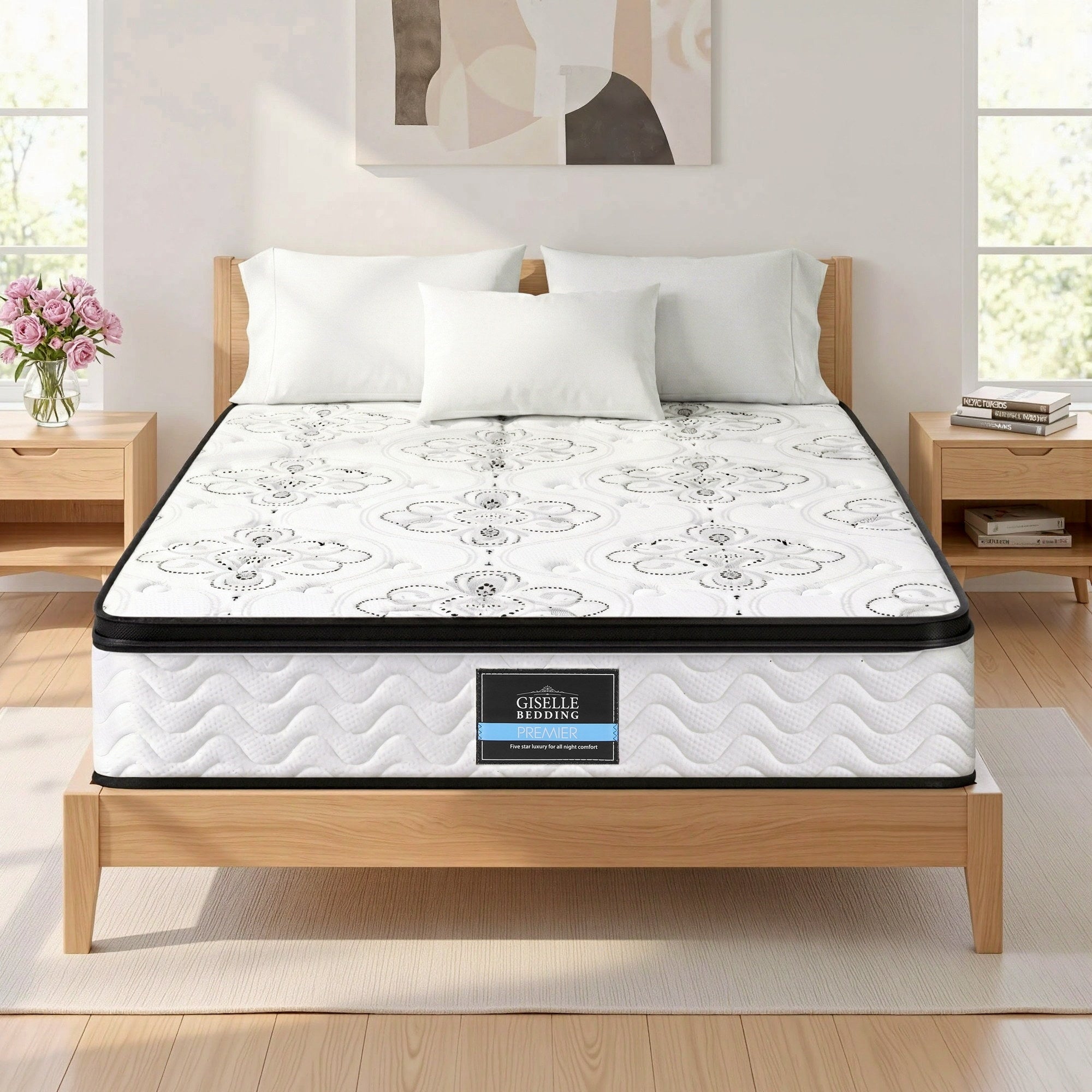 30cm Mattress Pocket Spring Medium Firm Foam Euro Top King - Furniture > Mattresses > King Size Mattress - Rivercity House & Home Co. (ABN 18 642 972 209) - Affordable Modern Furniture Australia
