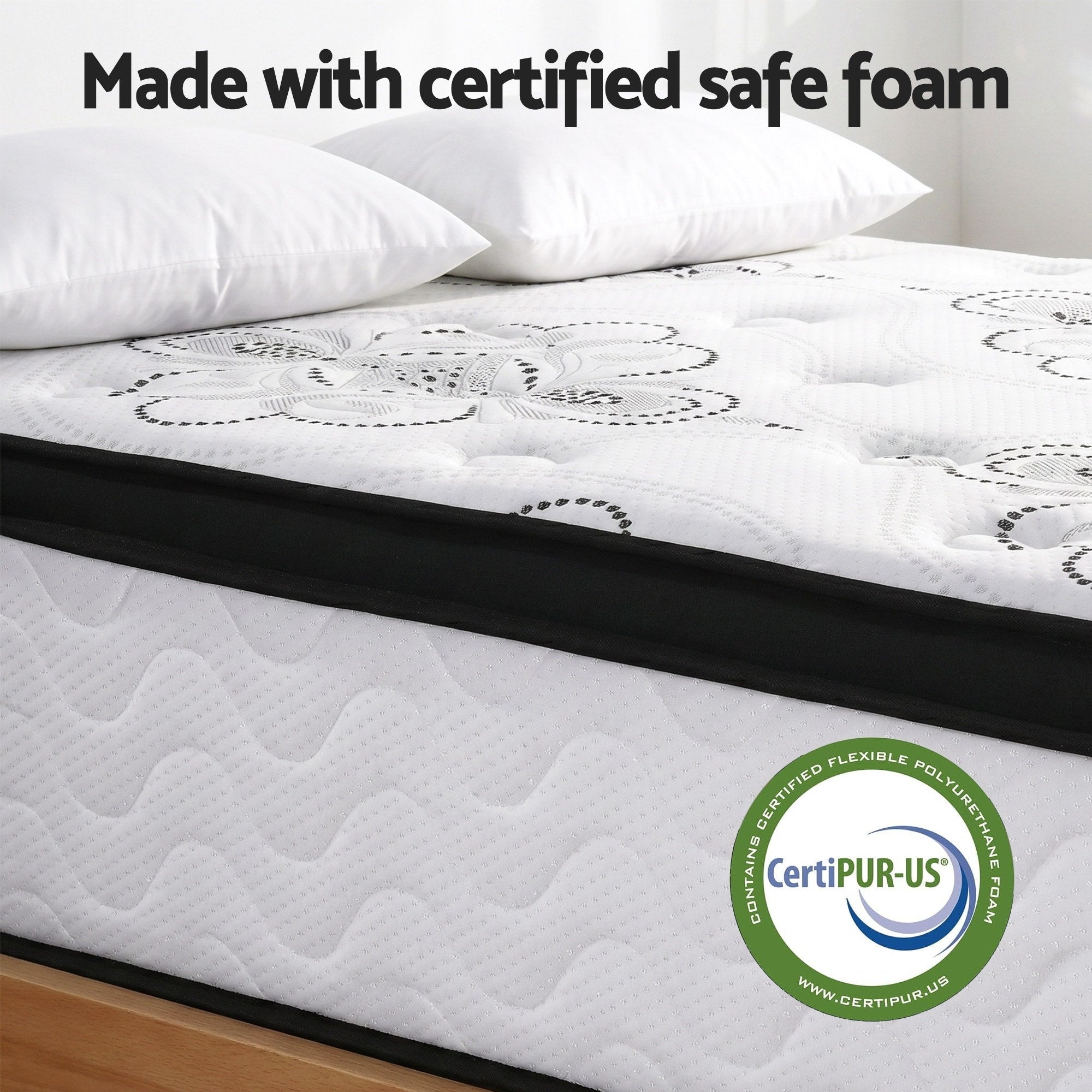30cm Mattress Pocket Spring Medium Firm Foam Euro Top King - Furniture > Mattresses > King Size Mattress - Rivercity House & Home Co. (ABN 18 642 972 209) - Affordable Modern Furniture Australia